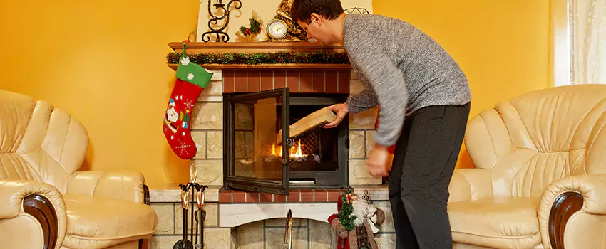 Rusted Metal Fireplace Restoration in Jacksonville, Illinois